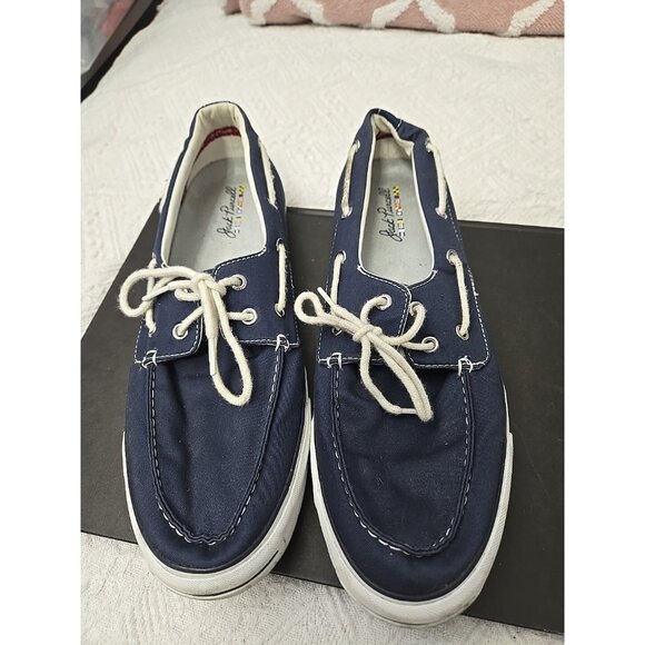 Converse Jack Purcell Boat Shoes Men's 12 Women’s 13.5  Navy Blue Low Profile - Picture 1 of 14
